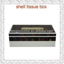 Boîtes à cadeaux en tissu stylo avec coquillage rectangle décoration maison marron